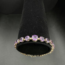 14k gold bracelet w amethyst stones