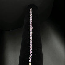 14k gold bracelet w amethyst stones