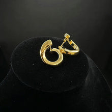 14k gold C earrings