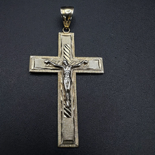 14k yellow gold large cross