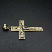 14k yellow gold large cross