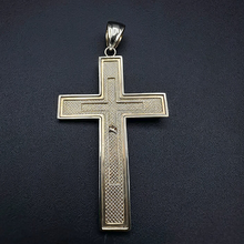 14k yellow gold large cross