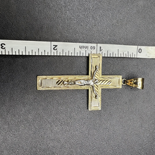 14k yellow gold large cross