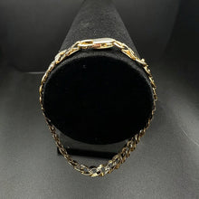 14k gold diamond cut cuban link bracelet