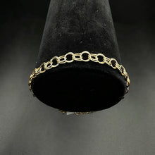 14k gold double link bracelet