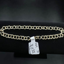 14k gold double link bracelet