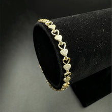 14k gold heart bracelet
