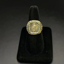 14k gold mens ring w san judas (7.6)
