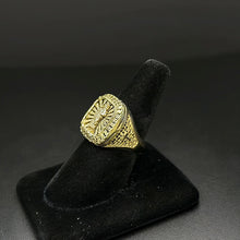14k gold mens ring w san judas (7.6)