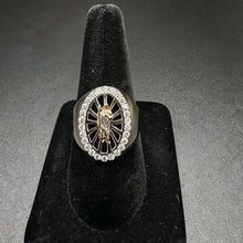 14k gold mens ring w san judas statue (7.3)