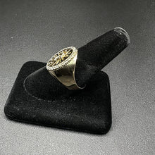 14k gold mens ring w san judas statue (7.3)