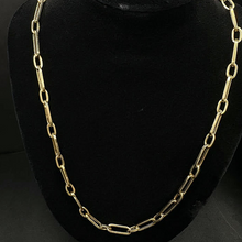 14k gold paperclip chain