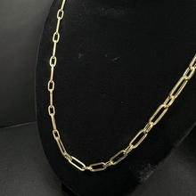 14k gold paperclip chain
