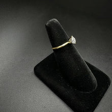 14k gold ring w 50pt teardrop diamond