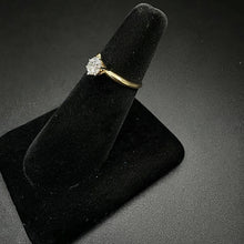 14k gold ring w 50pt teardrop diamond