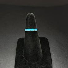 14k gold ring w lab created turquoise stones