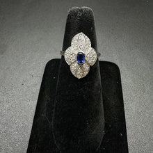 14k gold ring w sapphire stones