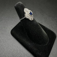 14k gold ring w sapphire stones