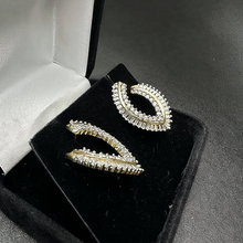 14k yellow gold stud diamond encrusted earrings