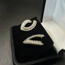 14k yellow gold stud diamond encrusted earrings