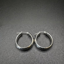 14k white gold hoop earrings