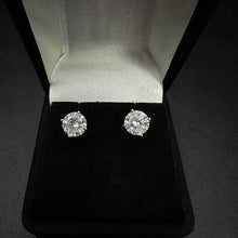 14k white gold stud earrings w 1ct diamonds