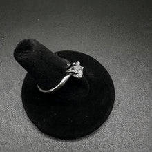14k white gold tear drop diamond engagement ring w 93pt dia