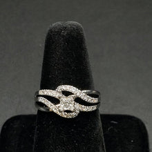 14k white gold wedding set w diamonds & black diamonds
