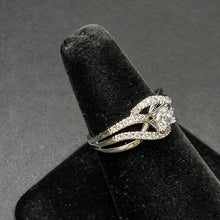 14k white gold wedding set w diamonds & black diamonds