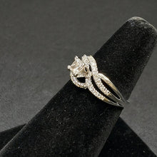 14k white gold wedding set w diamonds & black diamonds