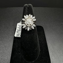 14k white gold wedding set placed w diamonds
