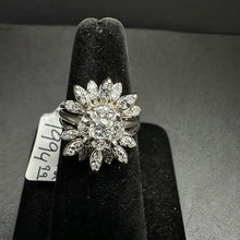 14k white gold wedding set placed w diamonds