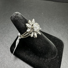 14k white gold wedding set placed w diamonds