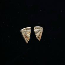 14k yellow gold wing stud earrings