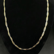 14k yellow & white gold braided chain