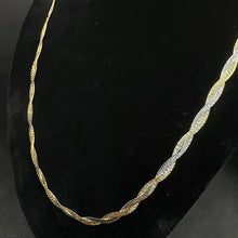 14k yellow & white gold braided chain