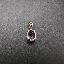 14k yellow gold amethyst pendant