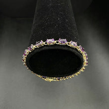 14k gold bracelet W ameythyst stones