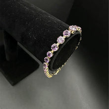 14k gold bracelet w amethyst stones