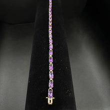14k gold bracelet W ameythyst stones
