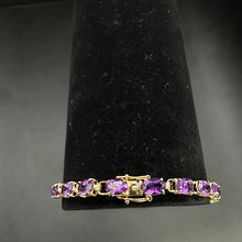 14k gold bracelet W ameythyst stones