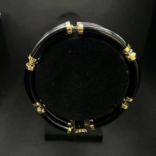 14K yellow gold bracelet w black onyx