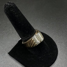 14k mens fancy diamond ring w diamonds