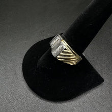 14k mens fancy diamond ring w diamonds