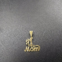 14k yellow gold #1 mom pendant
