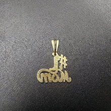 14k yellow gold #1 mom pendant