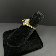 14k yellow gold vintage ring w sapphires & diamonds
