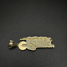 14k yellow gold solid st. judes pendant