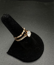 14k rose gold braided wedding band set w 1.5ct brilliant cut moissanite ￼ stone
