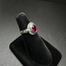 18k gold ring w rubilite stone